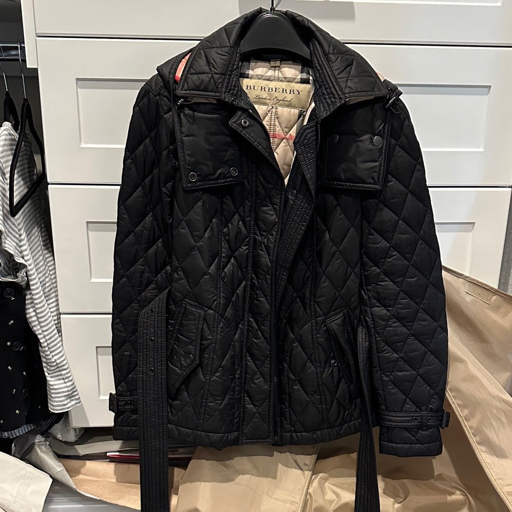 Burberry Black Quilted Coat